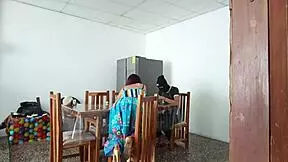 look at this sinful maid spreading her pussy for uncle's fetish fun