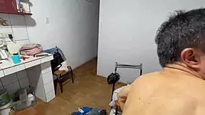 Shy 18-year-old with big tits gets wet from her 55-year-old stepfather. Her stepsister joins for a taboo threesome.