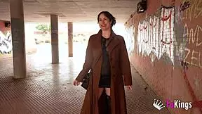 Emmita Smile flashes her huge boobs to seduce a young guy in missionary sex.