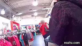 Stellar czech teen gets teased in hypermarket.