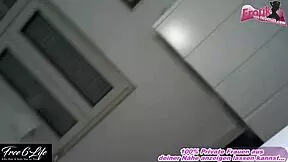 Blonde amateur swallows in tight bath fuck