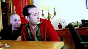 French actress Lana Fever gets fucked hard by Max Casanova's big cock on the couch.