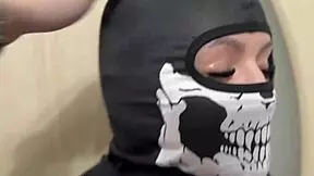 Sexy thief caught red-handed, then fucked in burglar POV blowjob