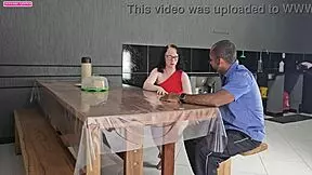 Blonde whore cheats on husband for rent, gets assfucked by black cock owner