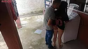 Brazilian housewife uses her big ass to pay the technician with rough sex.