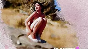 Cute Babe Sophia Poses Outdoors, Revealing Her Small Tits And Pussy.