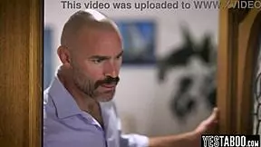 Watch innocent teen get rough threesome with slutty friend and big cock stud