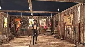 Fallout 4 presenta una coraggiosa brunetta teen 18+ 18+ in abbigliamento provocante