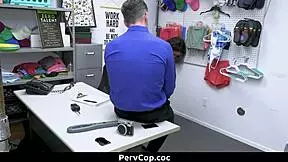 Perv Mall Officer Punishes Shoplifter Teen 18+ with Hard Ass Fucking - Pervcop