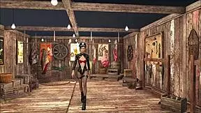 fallout 4 features a bold brunette teen 18+ in teasing fashion