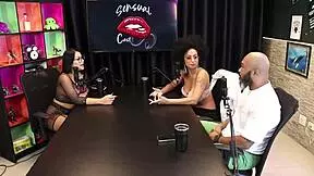 Tifany Rocha in sheer red, craving elevator sex and wild double penetration scenes