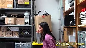 emily willis plays shy with mall cop