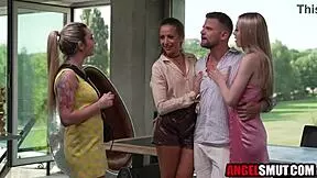 Stepuncle Foursome Fucking Stepniece Assholes