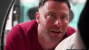 blonde stuck in laundry machine begs for help