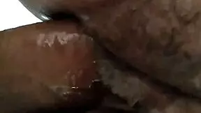 He fucks my hairy tight pussy from behind