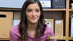 emily willis plays shy with mall cop