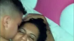 Married Karina enjoys a threesome with two young men