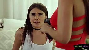 hot milf and stepdaughters dive into a steamy lez threesome, wow! 🔥