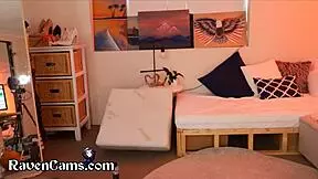 thicc teen ass rides dildo for strangers in squirting orgasm