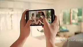 Perfect ebony tits and a tiny wild girl save a couch humper 😍