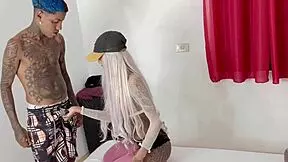 ninfeta’s first time taking a brutal hit in wild maid scene. she’s stunned by the intensity!