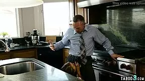 Dirty dude, are you testing your daughter-in-law's juicy pussy? How deep can you go?