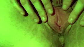 Big pussy lips stretching in close-up show