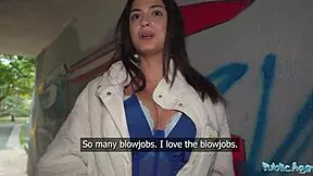 Spanish Teen Receives Outdoor POV Blowjob Before Tight Pussy Filled With Big Dick