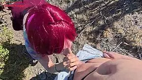 The guy took the girl to the mountain to fuck her - public - trailer