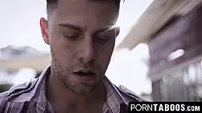 Stepsiblings Share Big Cock in Taboo Threesome