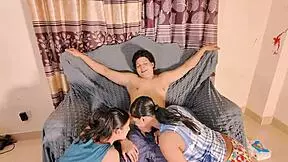 Desi Teens Ride And Get Anal In Intense Threesome