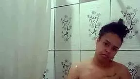 Latina Brunette Teen Fingering Her Tight Pussy In The Shower.