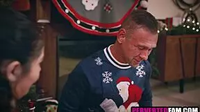 Stepdad's Surprising Christmas Blowjob Gift