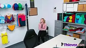 Wow! Cute Shoplifter Teen 18+ Trades Blowjob for Freedom in Shop