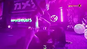 Neon party turns wild as college girls fuck and scream in ecstasy