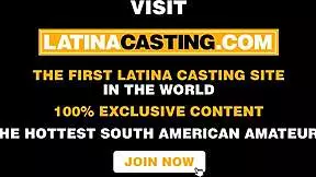Thin latina teen participates in casting interview