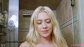 Wow, This Pretty Blonde Model Took A Steamy Shower!