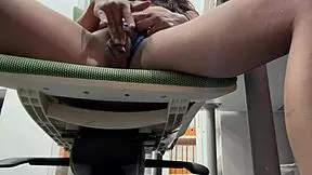 Dialogic-Provocative caught masturbating in office, so why not get a huge ass lick as reward?