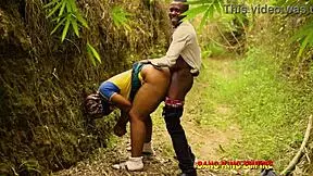 Sofia, take it! Mr. Burna pounds your ass doggy in the bush!