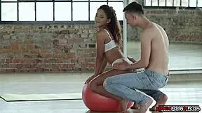 fuck her ass hard in this new workout