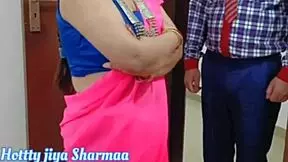 Desi hot sex with sexy housewife.