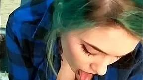 Stunning tattooed girl edges friend's cock with handjob tease