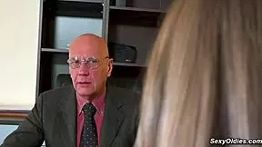 I seduced old man Hugo and fucked him right in his office