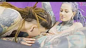 Shy goth punk tries anal