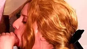 british redhead student nurse skillfully sucks off a patient in private.