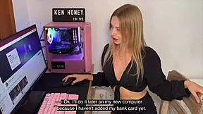 Blonde teasing for you on camera