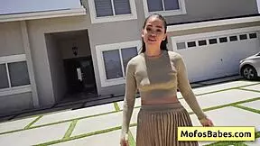 Sucking huge dick deep in shaved pussy