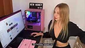 Blonde teasing for you on camera