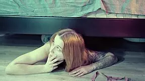 Stepmom Shares Bed with Stepson While Stepsister Hides Underneath in Secret