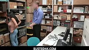 Latina Teen 18+ Aryana Amatista Caught By Officer In Burglar Striptease